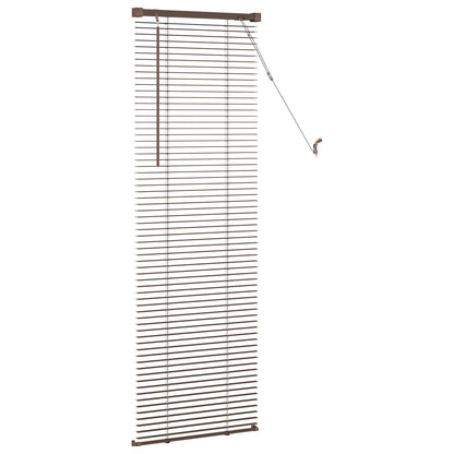 Venetian Blind Dark Brown with Pattern 150 x 60 cm 25 mm PVC