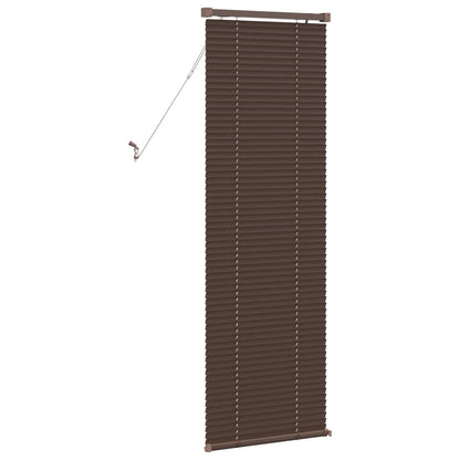 Venetian Blind Dark Brown with Pattern 150 x 60 cm 25 mm PVC