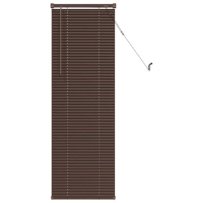 Venetian Blind Dark Brown with Pattern 150 x 60 cm 25 mm PVC