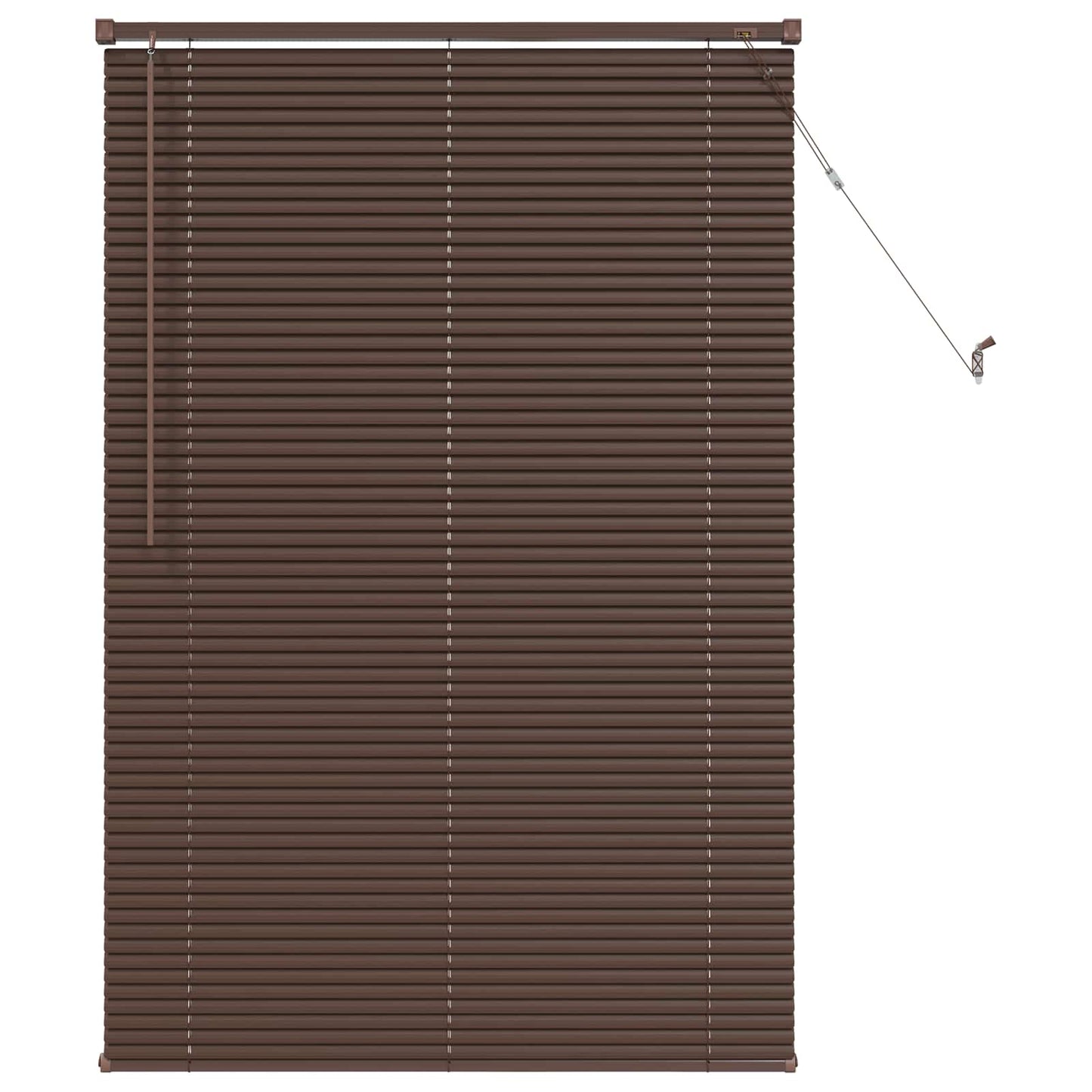 Venetian Blind Dark Brown with Pattern 150 x 70 cm 25 mm PVC