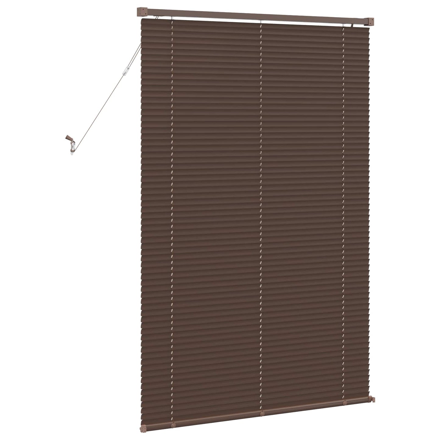 Venetian Blind Manual Dark Brown with Pattern 150 x 80 cm PVC