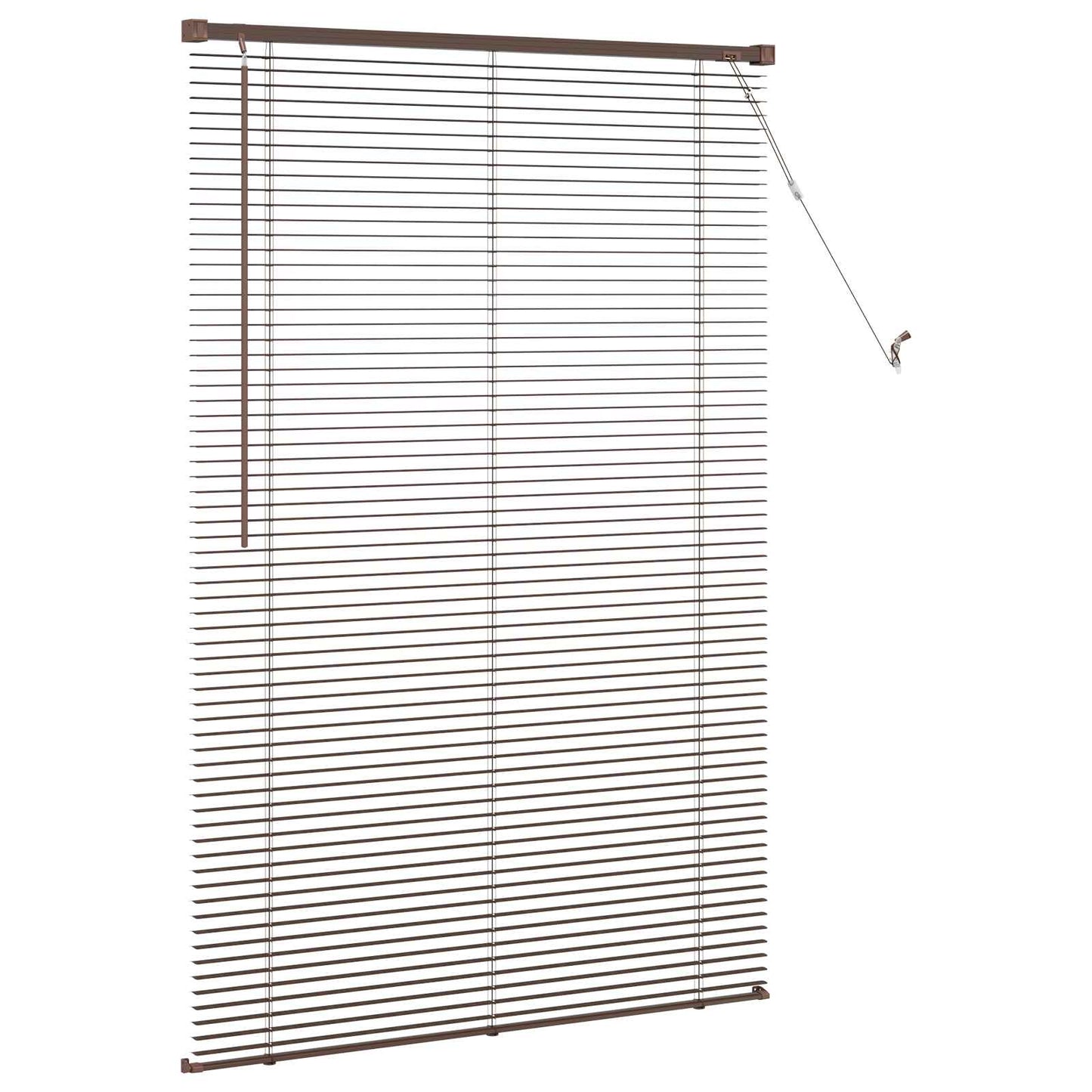 Venetian Blind Dark Brown with Pattern 150 x 90 cm 25 mm PVC