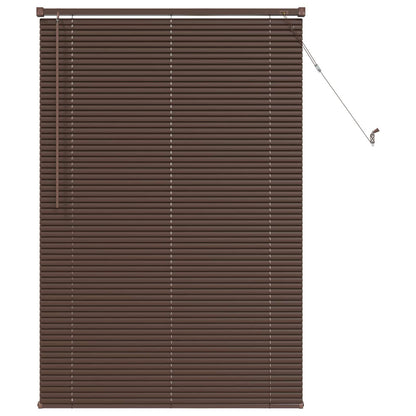 Venetian Blind Dark Brown with Pattern 150 x 90 cm 25 mm PVC