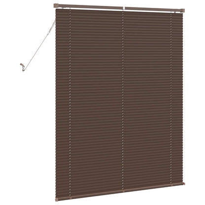 Venetian Blind Dark Brown with Pattern 150 x 110 cm 25 mm PVC