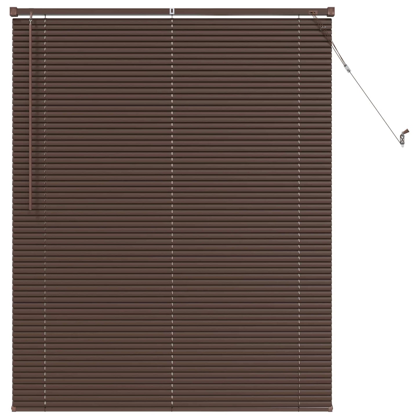 Venetian Blind Dark Brown with Pattern 150 x 110 cm 25 mm PVC