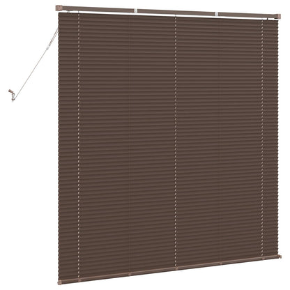 Venetian Blind Manual Dark Brown with Pattern 150 x 140 cm PVC