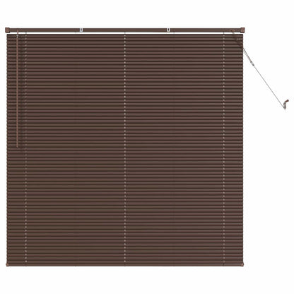Venetian Blind Manual Dark Brown with Pattern 150 x 140 cm PVC