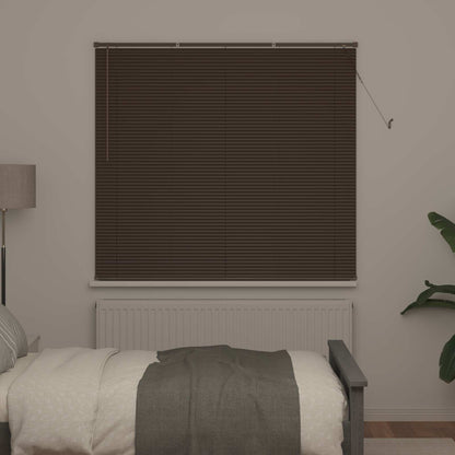 Venetian Blind Dark Brown 160 x 150 cm PVC