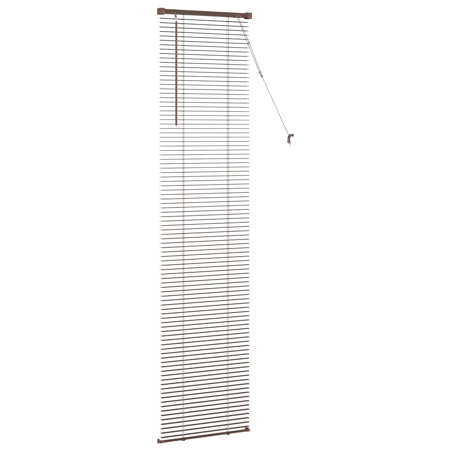 Venetian Blind Manual Dark Brown with Pattern 213 x 40 cm PVC