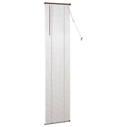 Venetian Blind Dark Brown with Pattern 213 x 50 cm 25 mm PVC