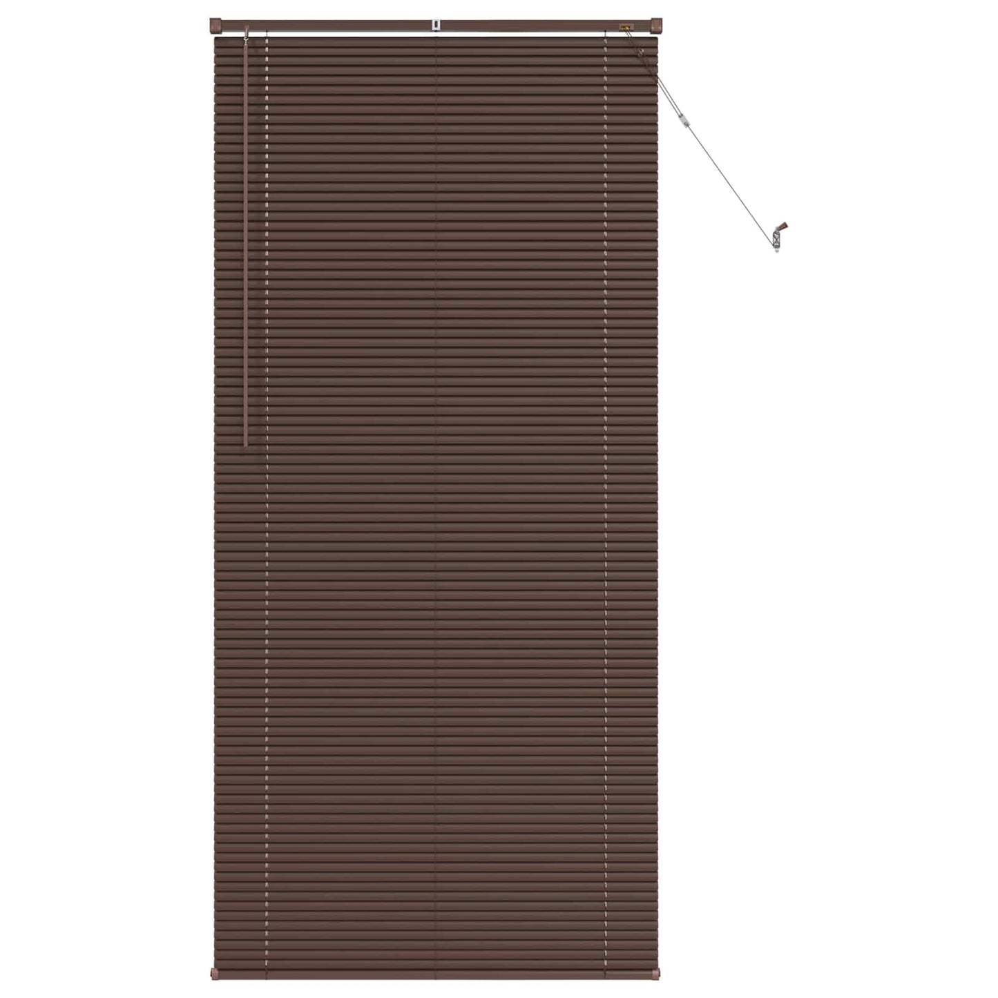 Venetian Blind Dark Brown with Pattern 213 x 70 cm 25 mm PVC
