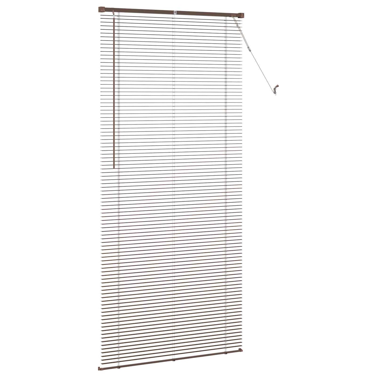 Venetian Blind Dark Brown with Pattern 213 x 80 cm 25 mm PVC