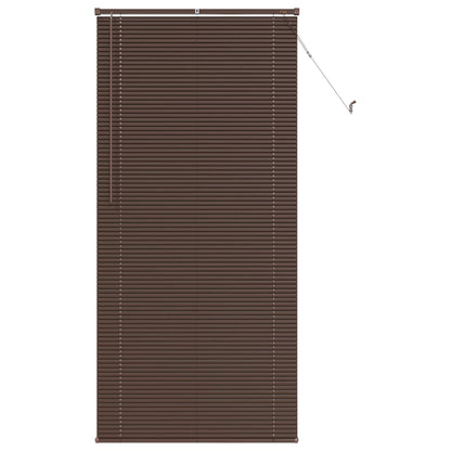 Venetian Blind Dark Brown with Pattern 213 x 90 cm 25 mm PVC
