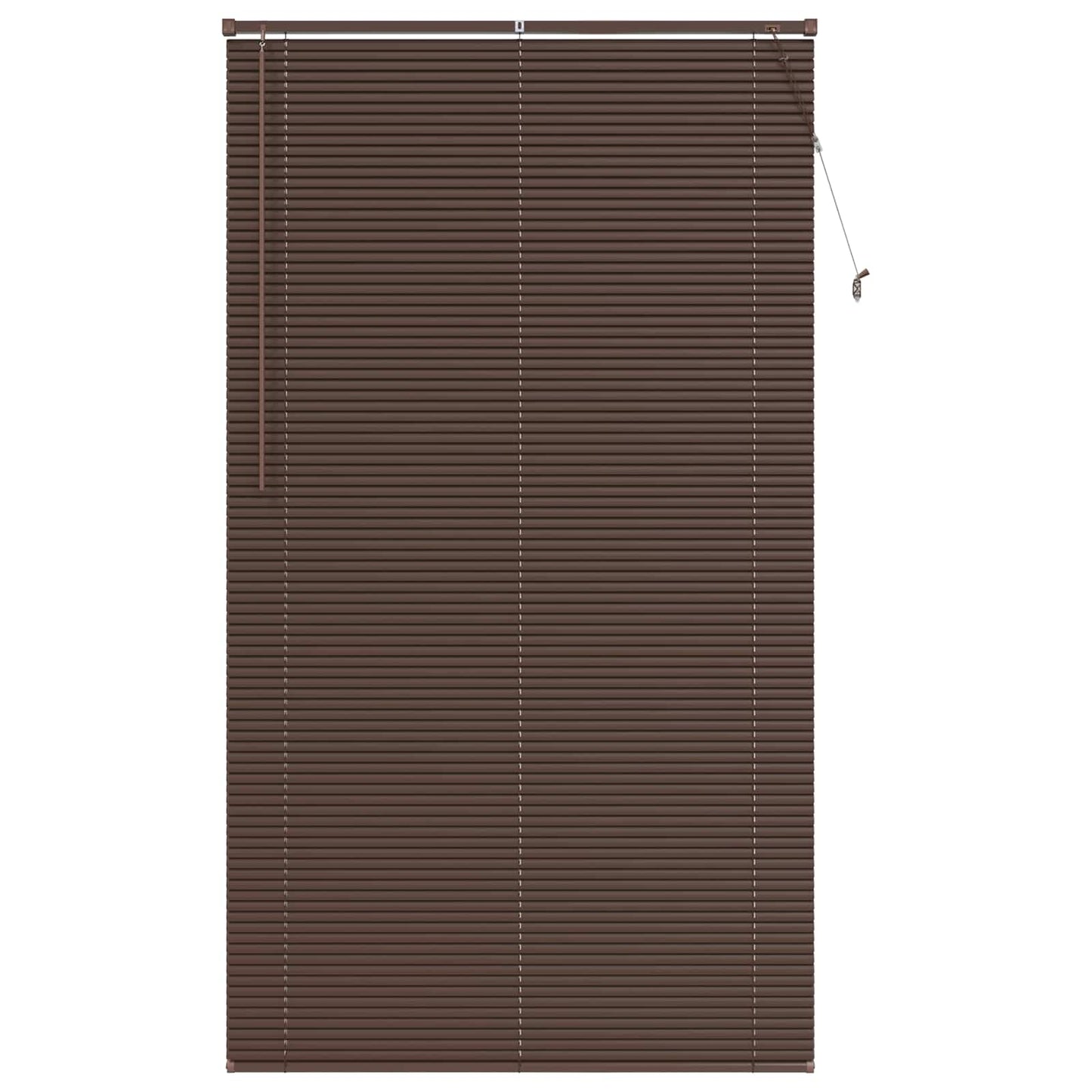 Venetian Blind Dark Brown with Pattern 213 x 120 cm 25 mm PVC