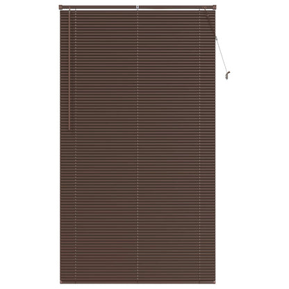 Venetian Blind Dark Brown with Pattern 213 x 120 cm 25 mm PVC