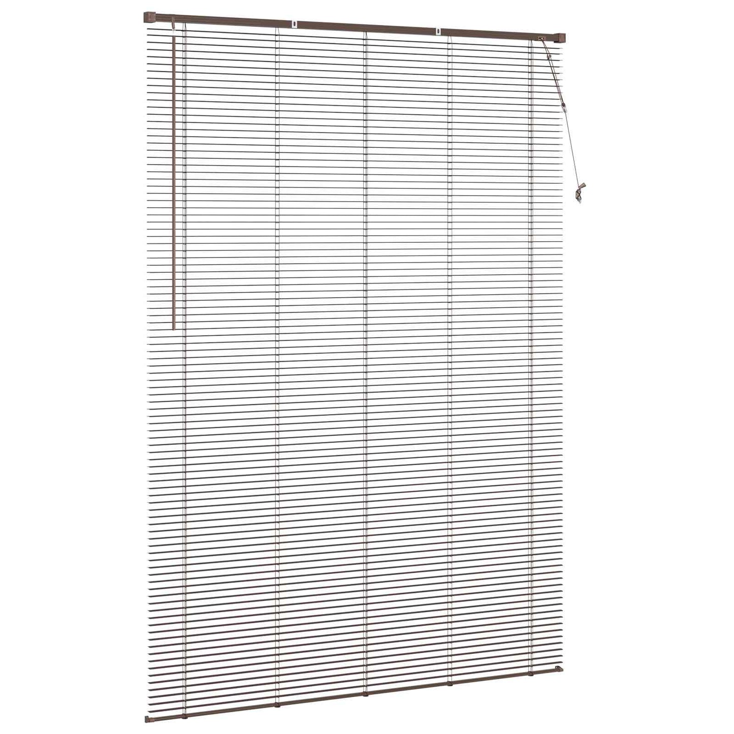 Venetian Blind Dark Brown with Pattern 213 x 140 cm 25 mm PVC