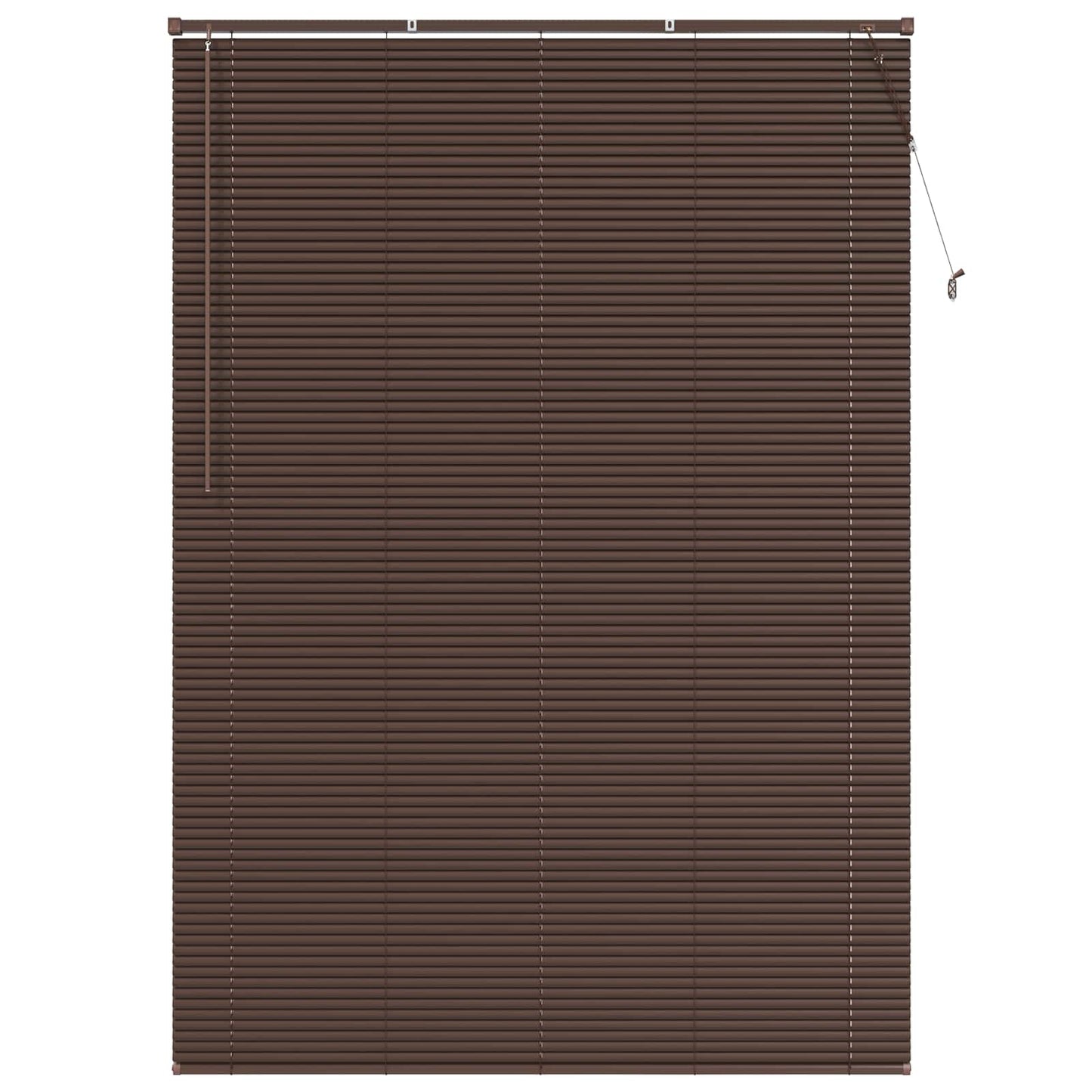 Venetian Blind Dark Brown with Pattern 213 x 140 cm 25 mm PVC
