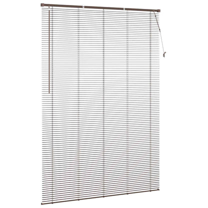 Venetian Blind Dark Brown with Pattern 213 x 160 cm 25 mm PVC