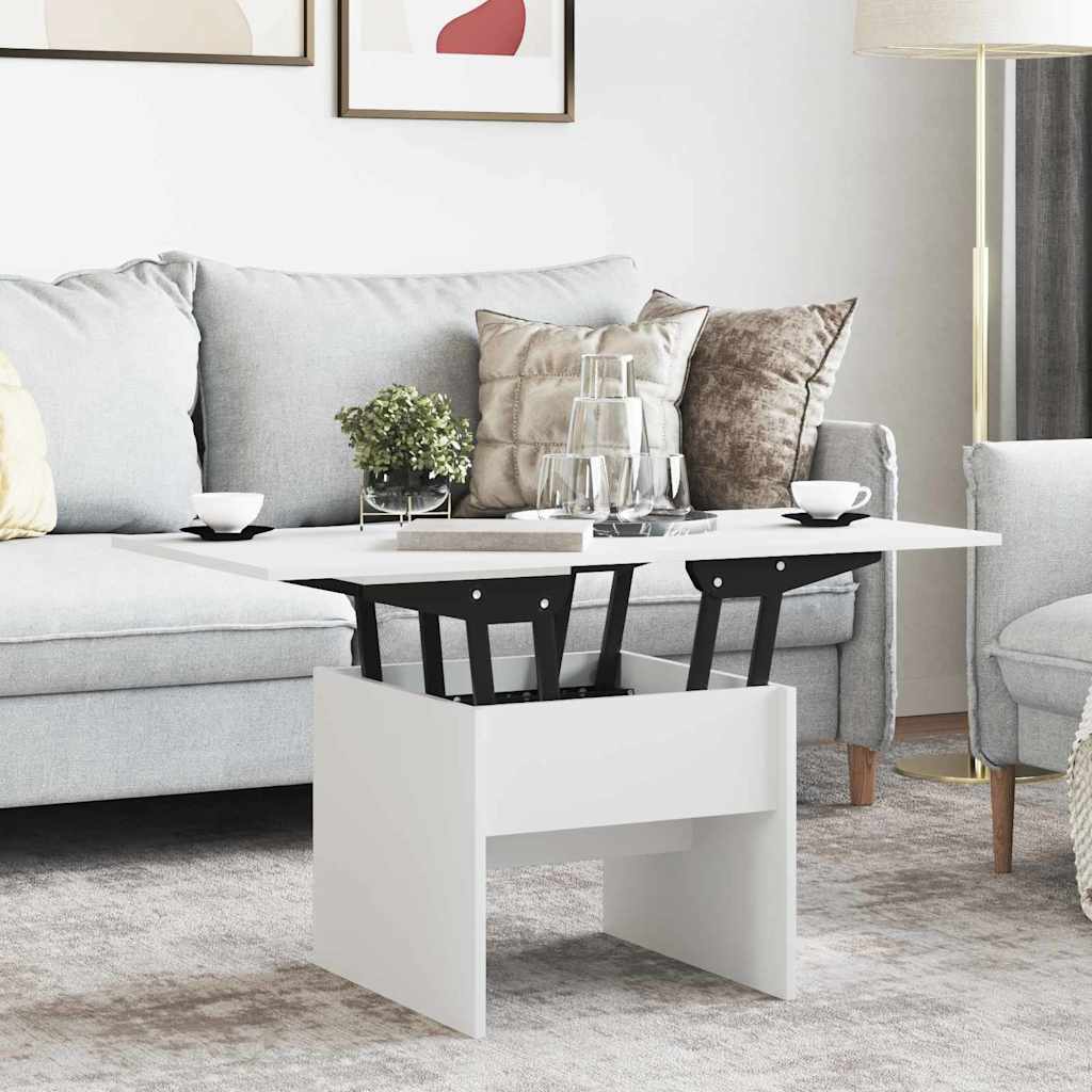 Coffee Table White 55 x 54.5 x 45 cm Engineered wood