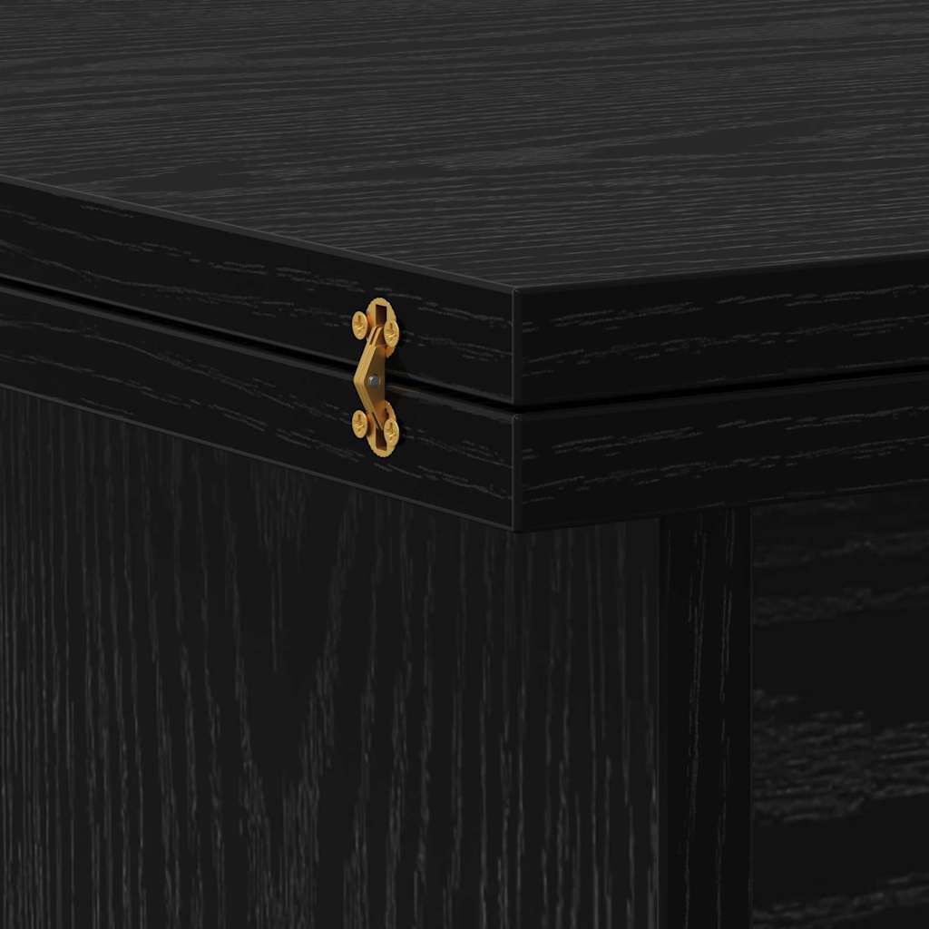 Coffee Table Black Oak 55 x 54.5 x 45 cm Engineered wood