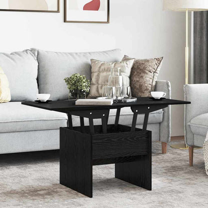 Coffee Table Black Oak 55 x 54.5 x 45 cm Engineered wood