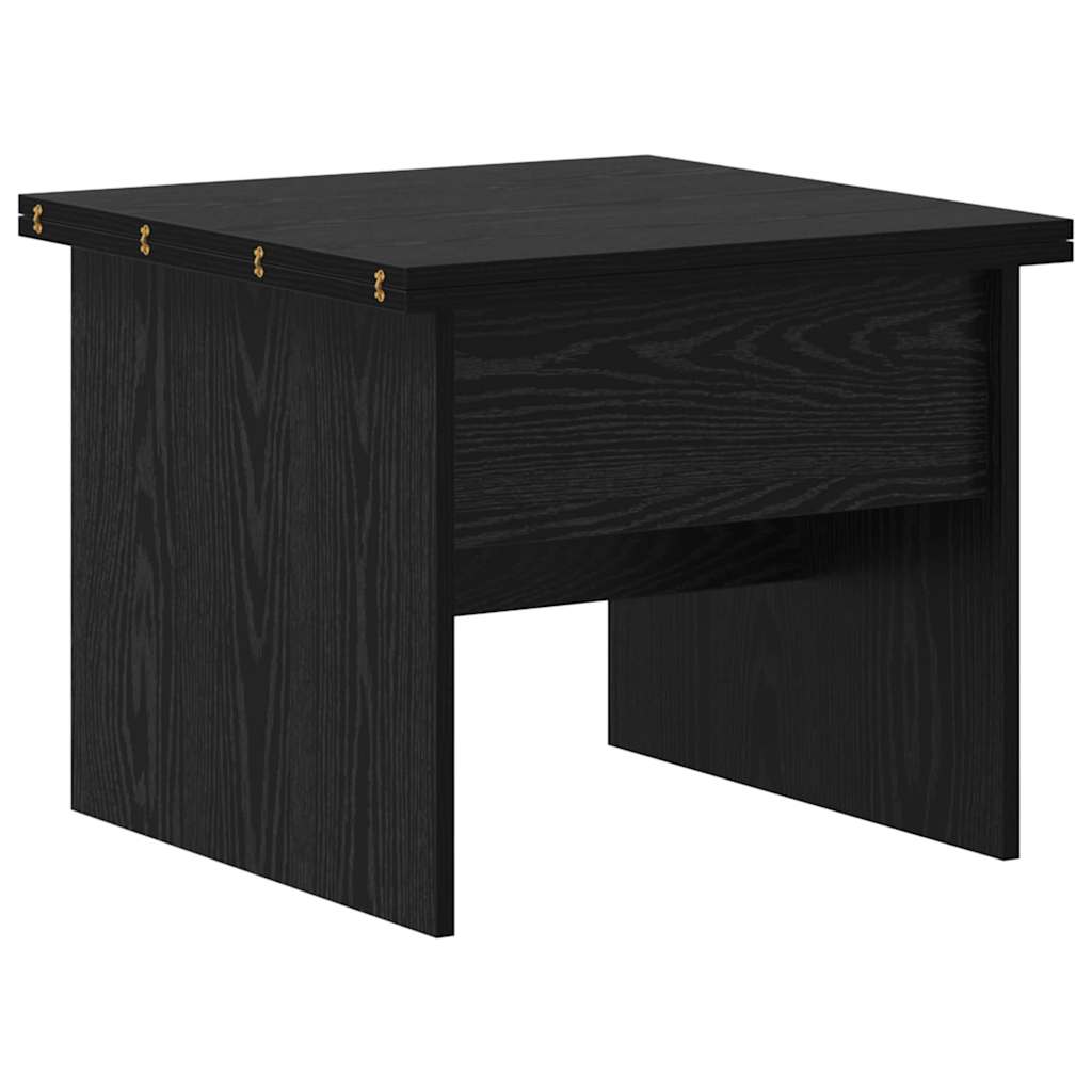 Coffee Table Black Oak 55 x 54.5 x 45 cm Engineered wood