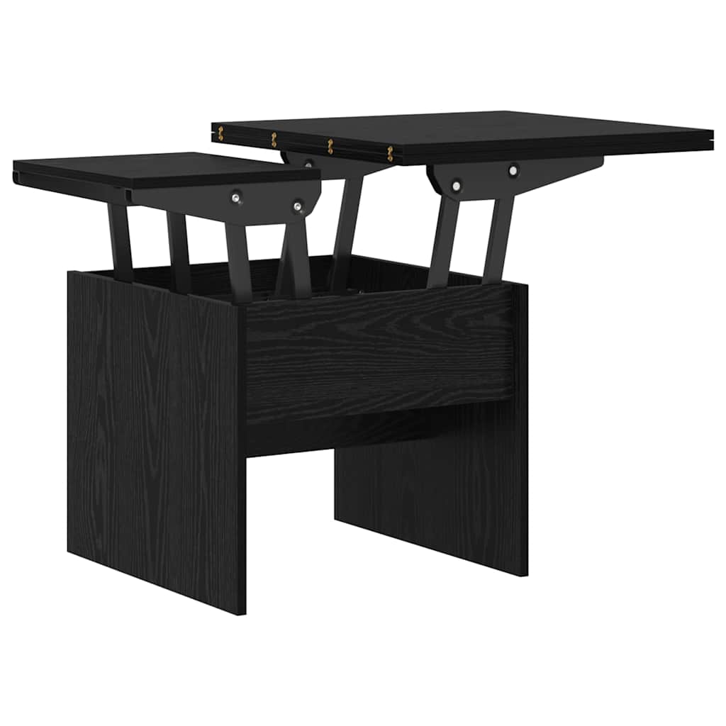 Coffee Table Black Oak 55 x 54.5 x 45 cm Engineered wood