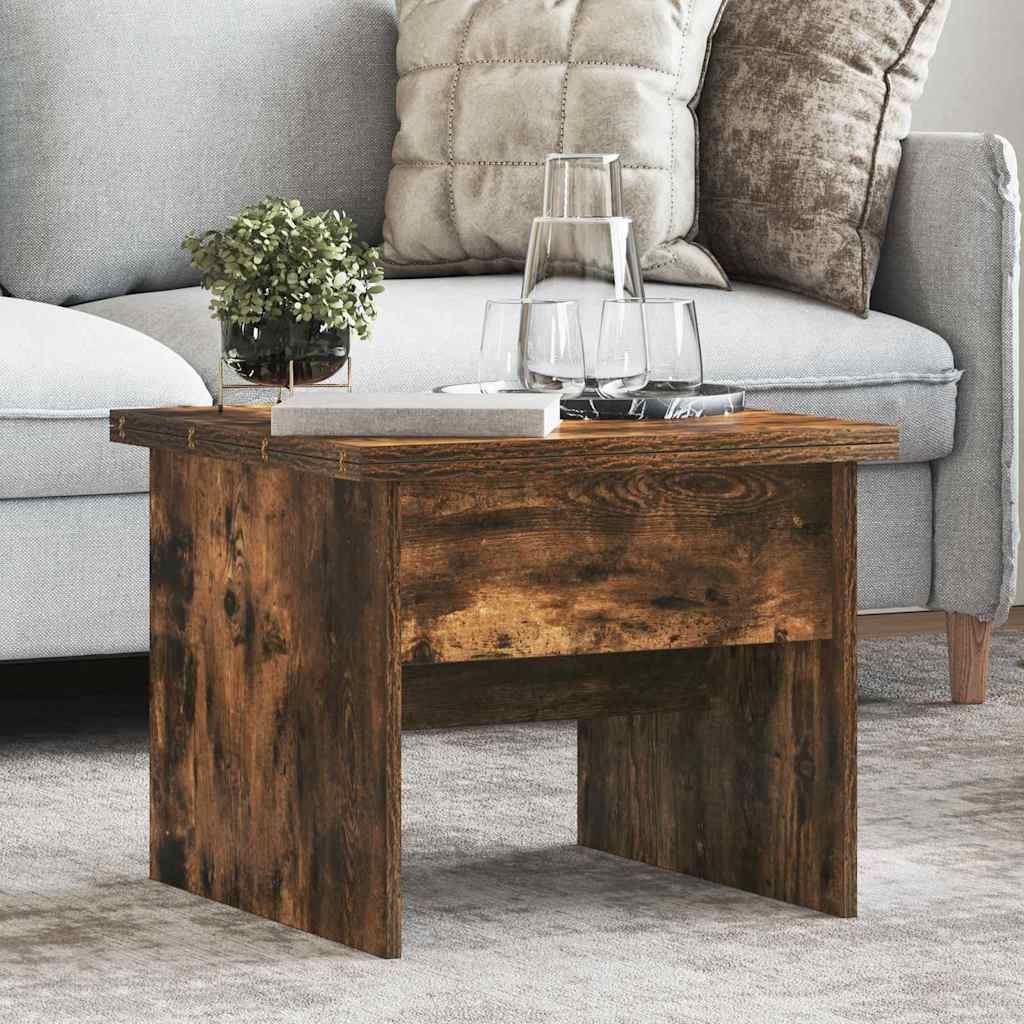 Coffee Table Smoked Oak 55 x 54.5 x 45 cm Engineered wood
