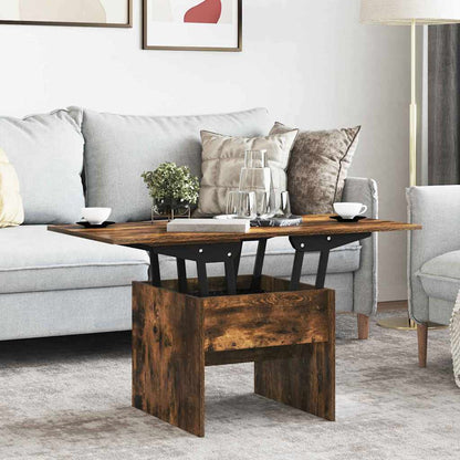 Coffee Table Smoked Oak 55 x 54.5 x 45 cm Engineered wood