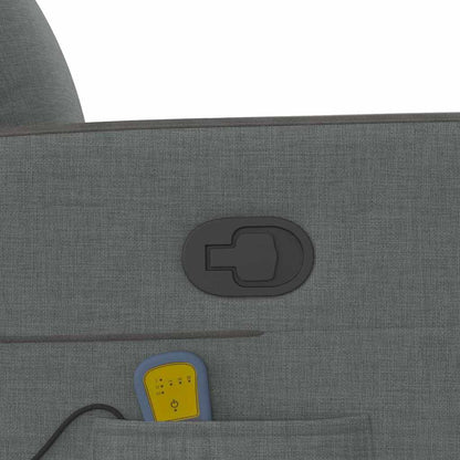 Massage Recliner Chair Dark Grey Fabric