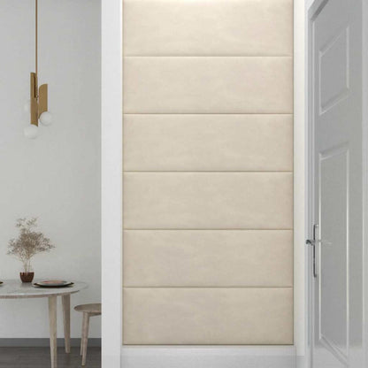 Wall Headboard 12 pcs Cream Velvet