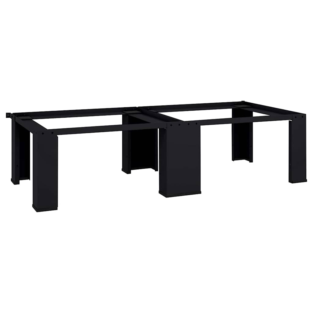 Washing Machine Pedestal 2 pcs Black 127 x 54.5 x 32.5 cm Steel