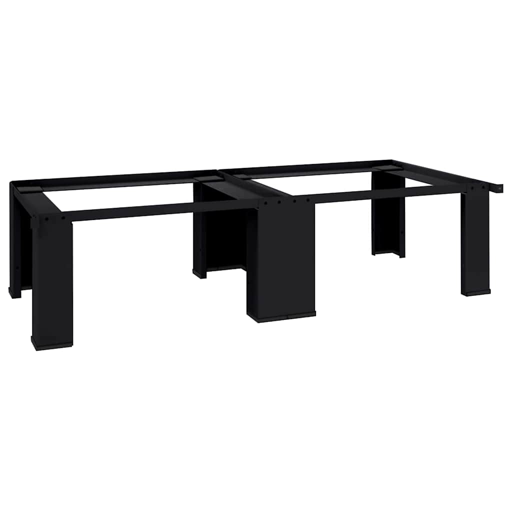 Washing Machine Pedestal 2 pcs Black 127 x 54.5 x 32.5 cm Steel