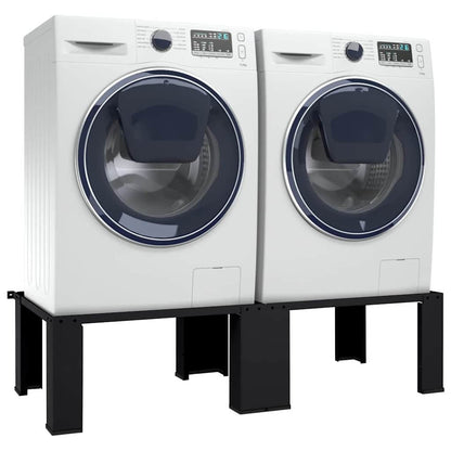 Washing Machine Pedestal 2 pcs Black 127 x 54.5 x 32.5 cm Steel