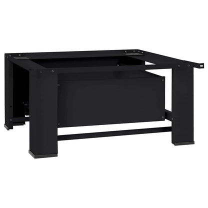 Washing Machine Pedestal Black 64 x 55 x 32.5 cm Steel
