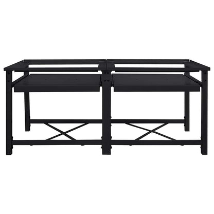 Washing Machine Pedestal 2 pcs Black 120 x 56 x 52 cm Steel