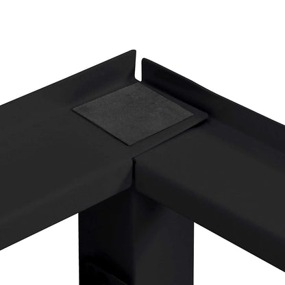 Washing Machine Pedestal 2 pcs Black 124.5 x 61.5 x 32.5 cm