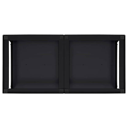 Washing Machine Pedestal 2 pcs Black 124.5 x 61.5 x 32.5 cm