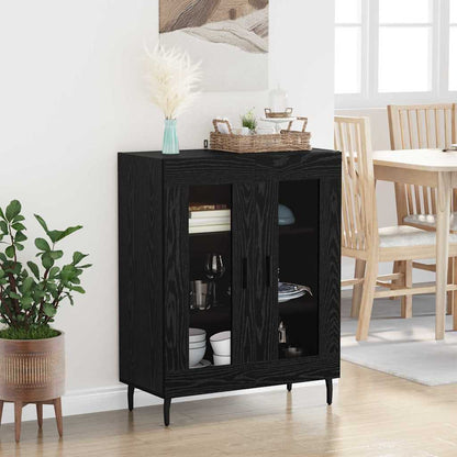 Sideboard Black Oak 69.5 x 34 x 90 cm Engineered Wood
