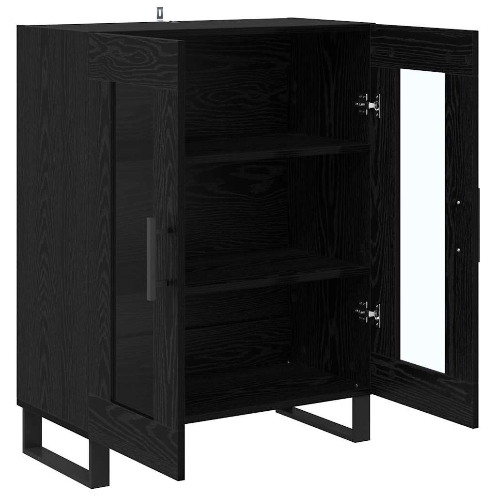 Sideboard Black Oak 69.5 x 34 x 90 cm Engineered Wood