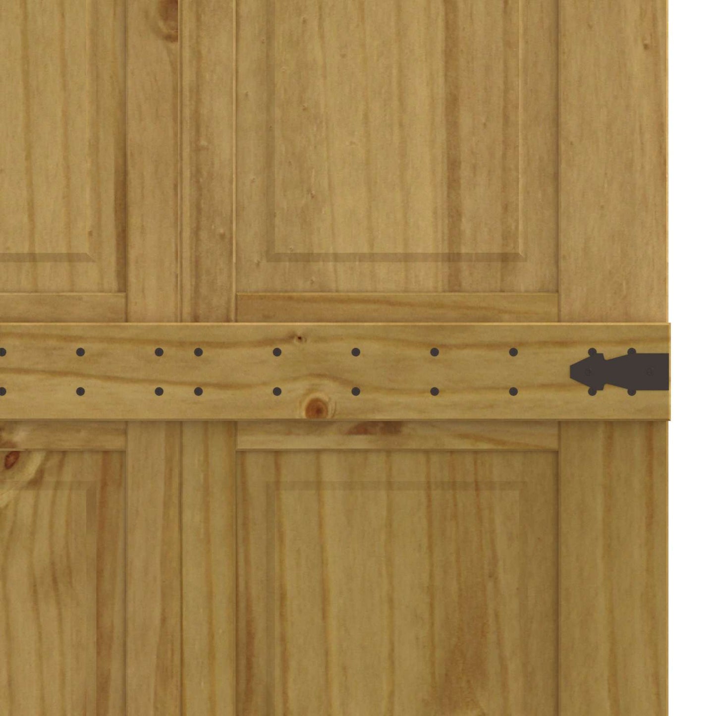 Barn Door Corona Honey Brown 80 x 210 cm Solid Pine Wood