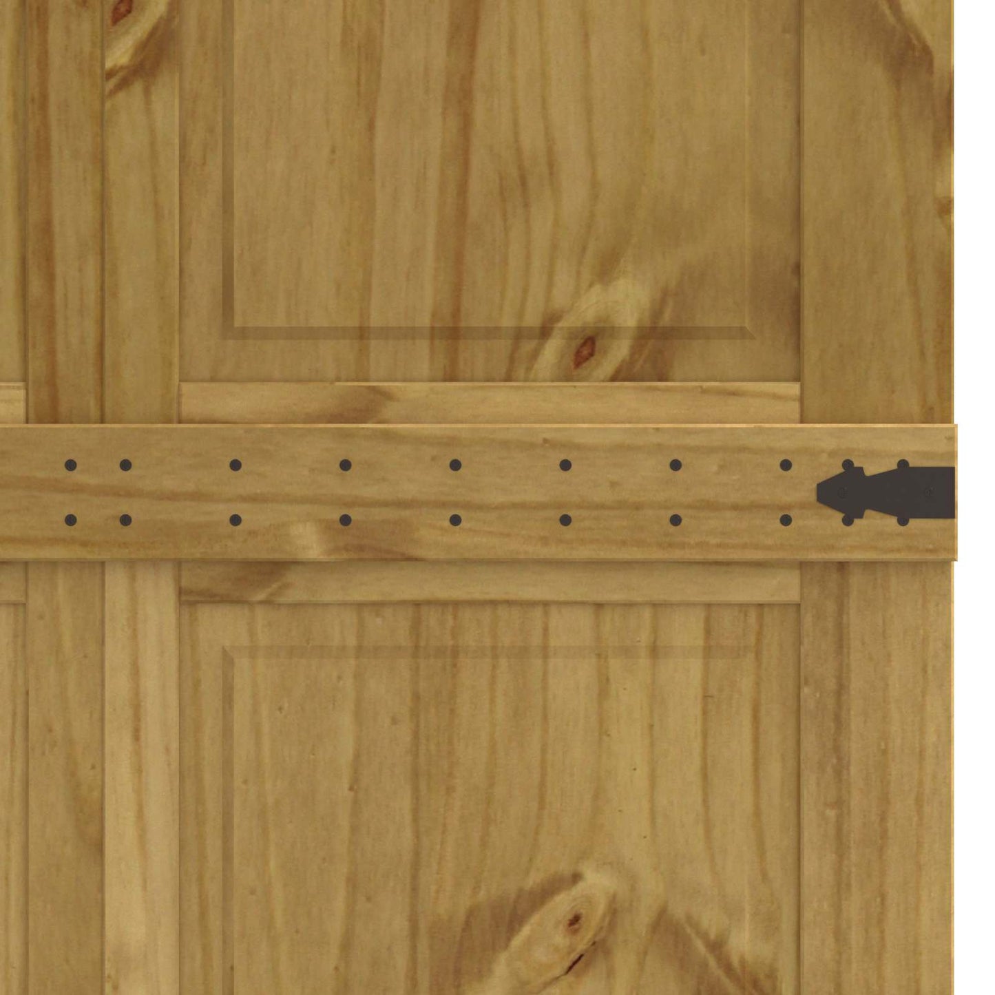 Barn Door Corona Honey Brown 90 x 210 cm Solid Pine Wood