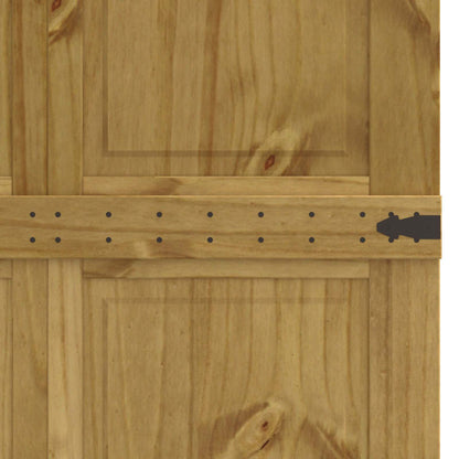 Barn Door Corona Honey Brown 90 x 210 cm Solid Pine Wood