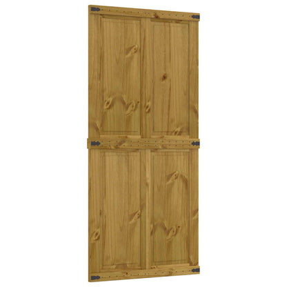 Barn Door Corona Honey Brown 90 x 210 cm Solid Pine Wood