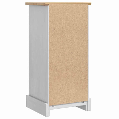 Bedside Table Corona White 35 x 32.5 x 74 cm Solid Pine Wood
