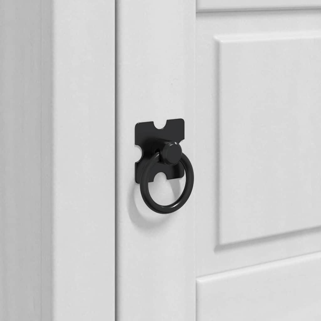 Bedside Table Corona White 45 x 35 x 64 cm Solid Pine Wood