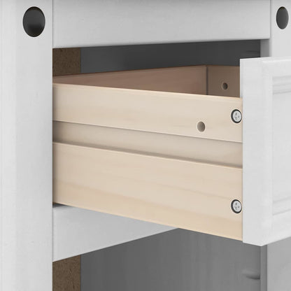 Bedside Table Corona White 45 x 35 x 64 cm Solid Pine Wood