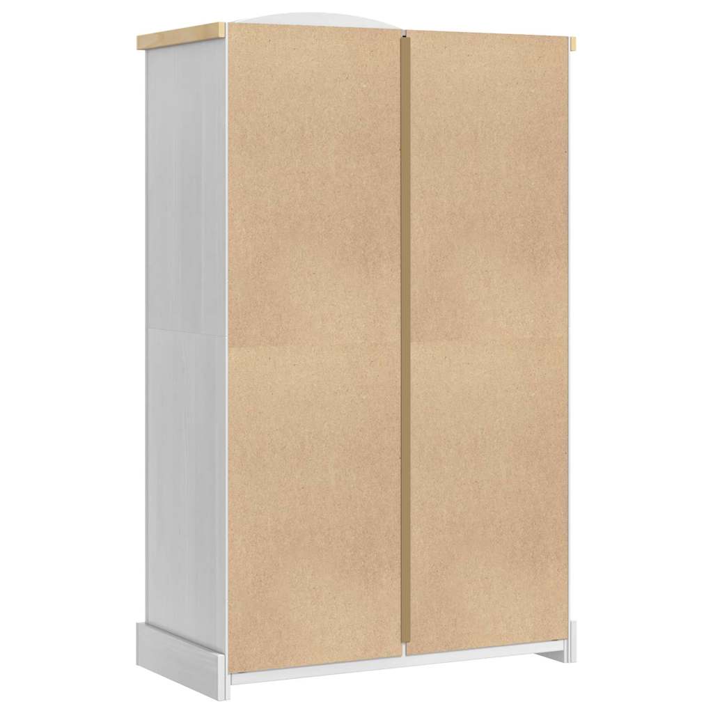 Wardrobe Corona White 101 x 52 x 170 cm Solid Pine Wood