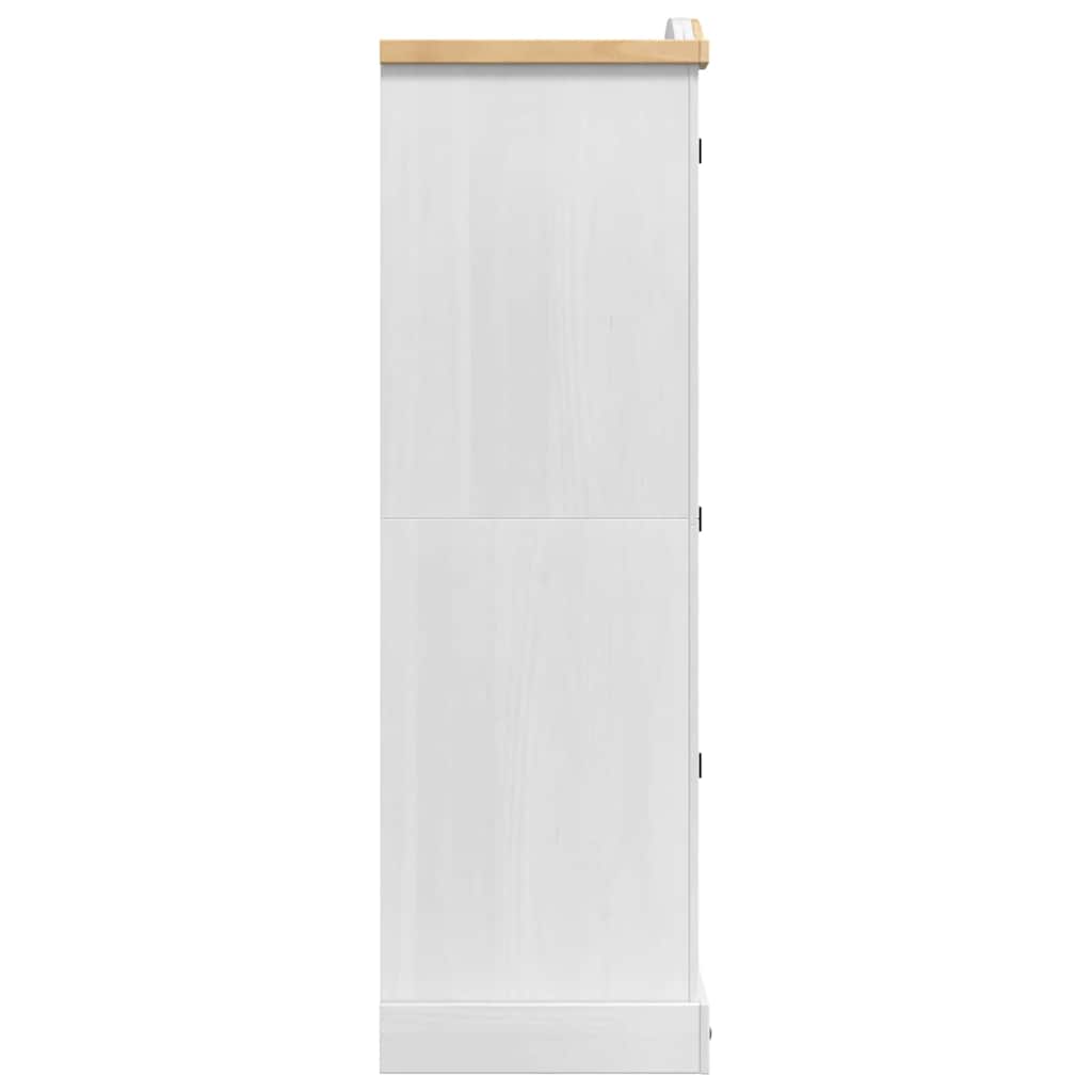 Wardrobe Corona White 101 x 52 x 170 cm Solid Pine Wood