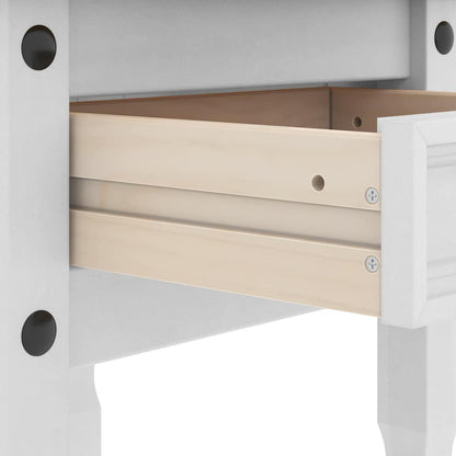 End Table Corona White 50 x 50 x50 cm Solid Pine Wood